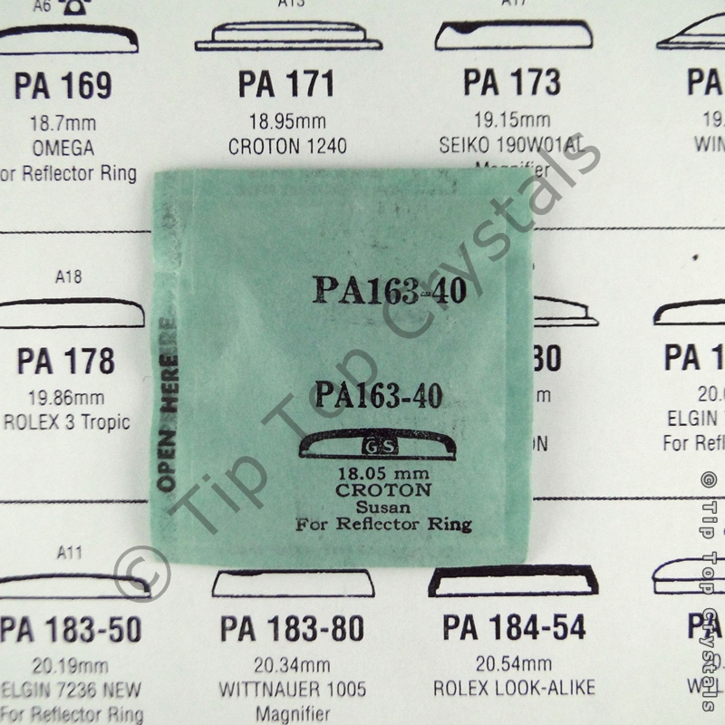 GS PA163-40 Watch Crystal - Click Image to Close