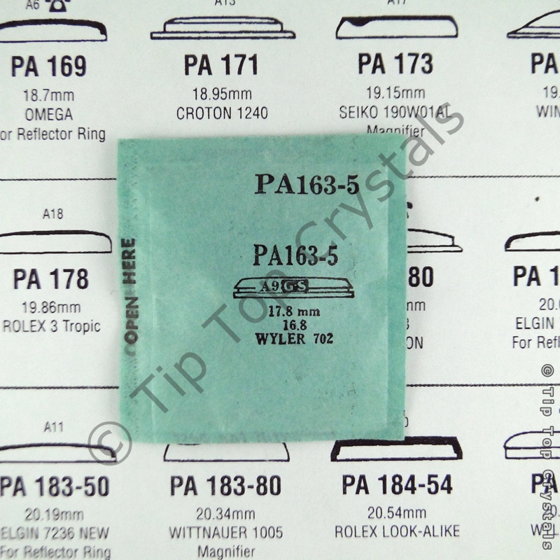 GS PA163-5 Watch Crystal - Click Image to Close