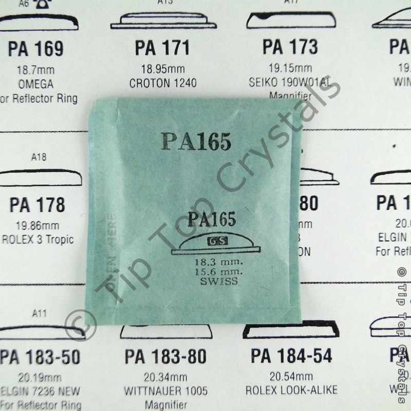 GS PA165 Watch Crystal - Click Image to Close