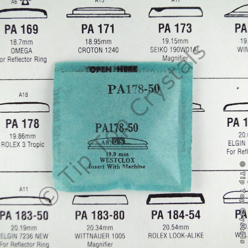 GS PA178-50 Watch Crystal - Click Image to Close