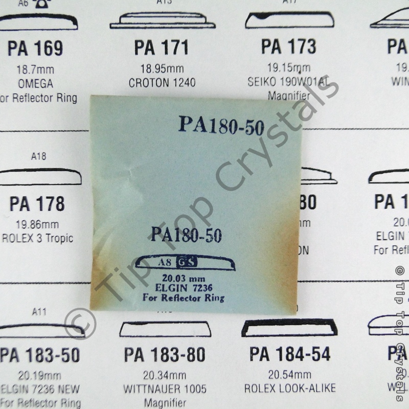 GS PA180-50 Watch Crystal - Click Image to Close