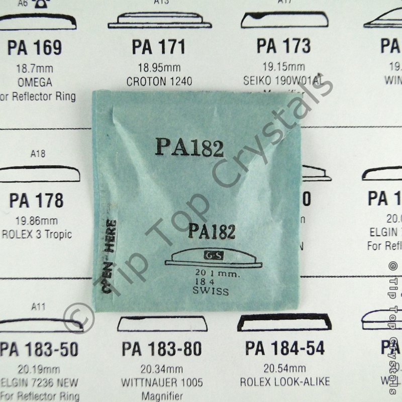 GS PA182 Watch Crystal - Click Image to Close