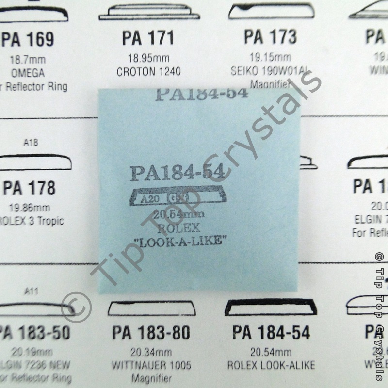 GS PA184-54 Watch Crystal - Click Image to Close