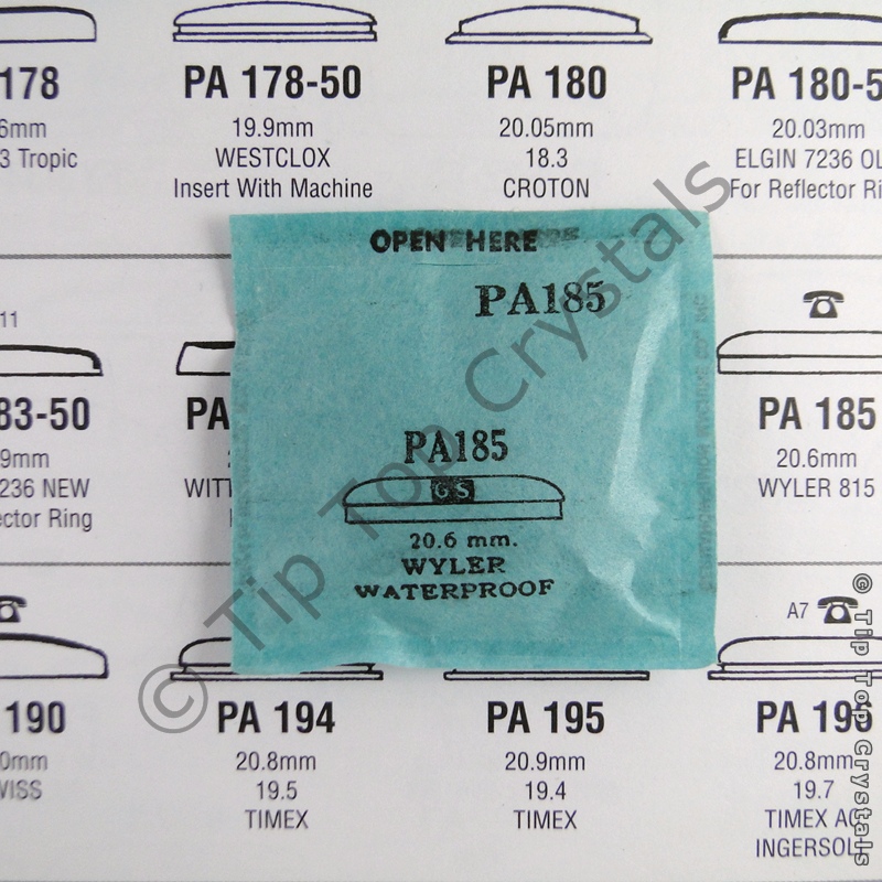 GS PA185 Watch Crystal - Click Image to Close