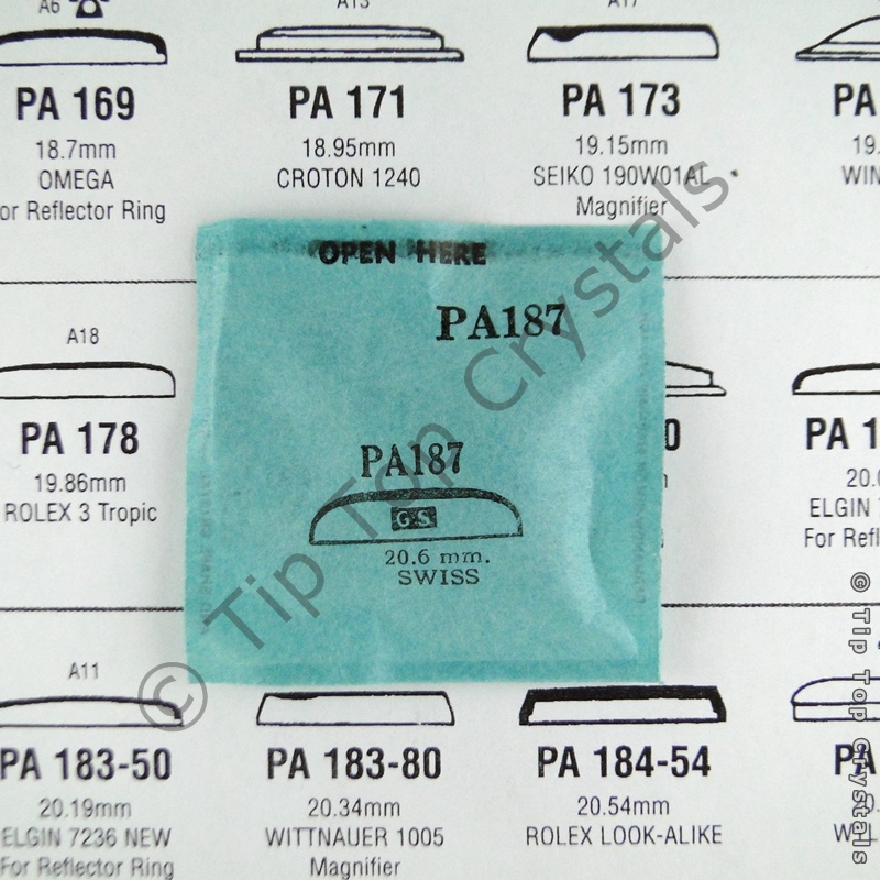 GS PA187 Watch Crystal - Click Image to Close