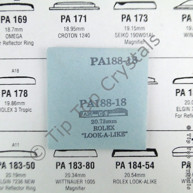 GS PA188-18 Watch Crystal - Click Image to Close