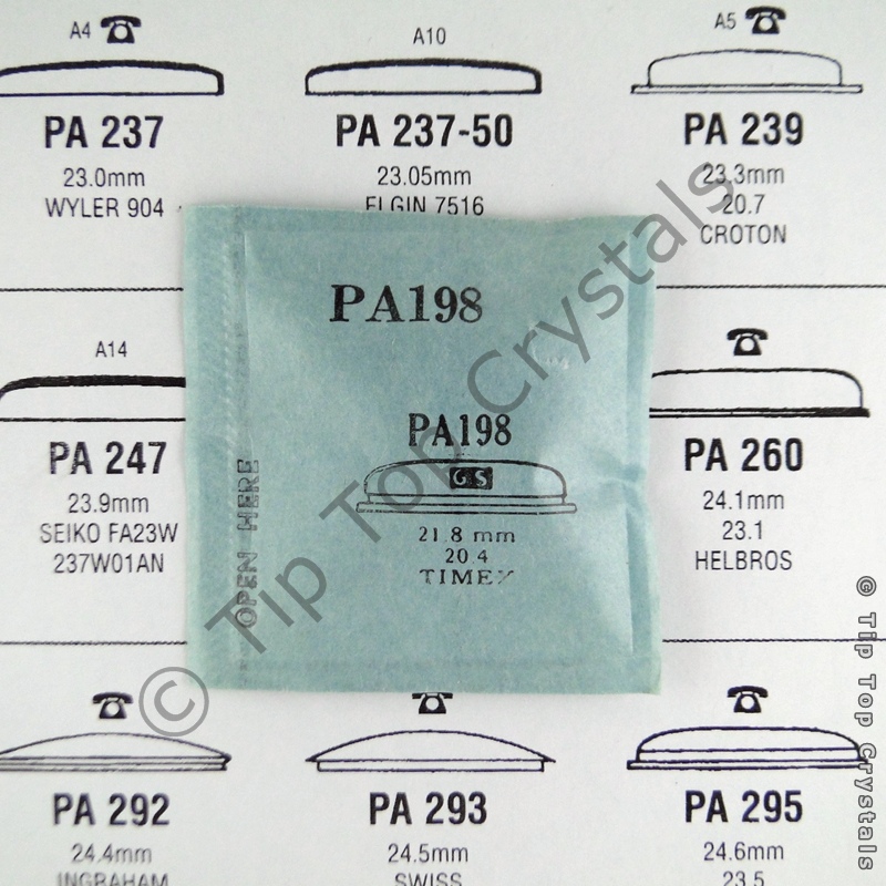 GS PA198 Watch Crystal - Click Image to Close