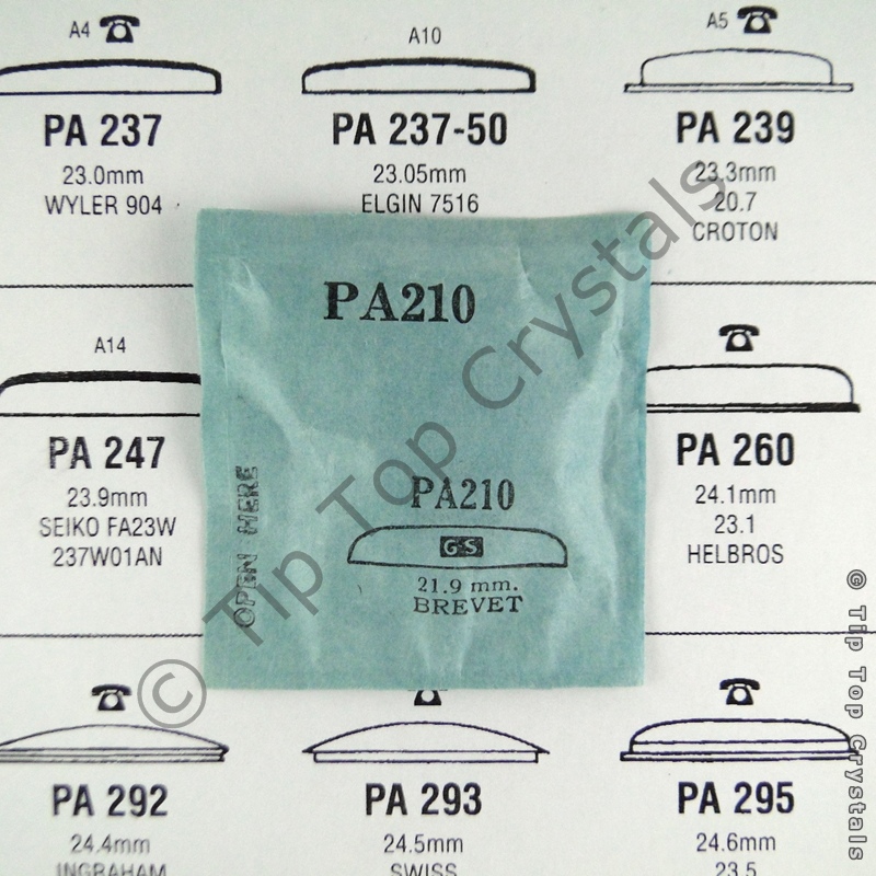 GS PA210 Watch Crystal - Click Image to Close