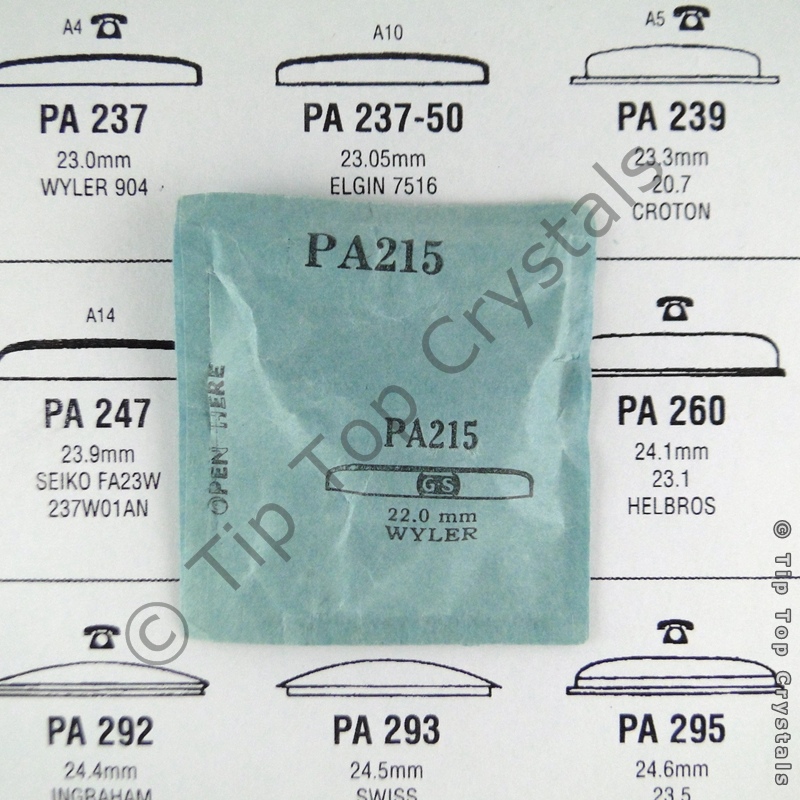 GS PA215 Watch Crystal - Click Image to Close
