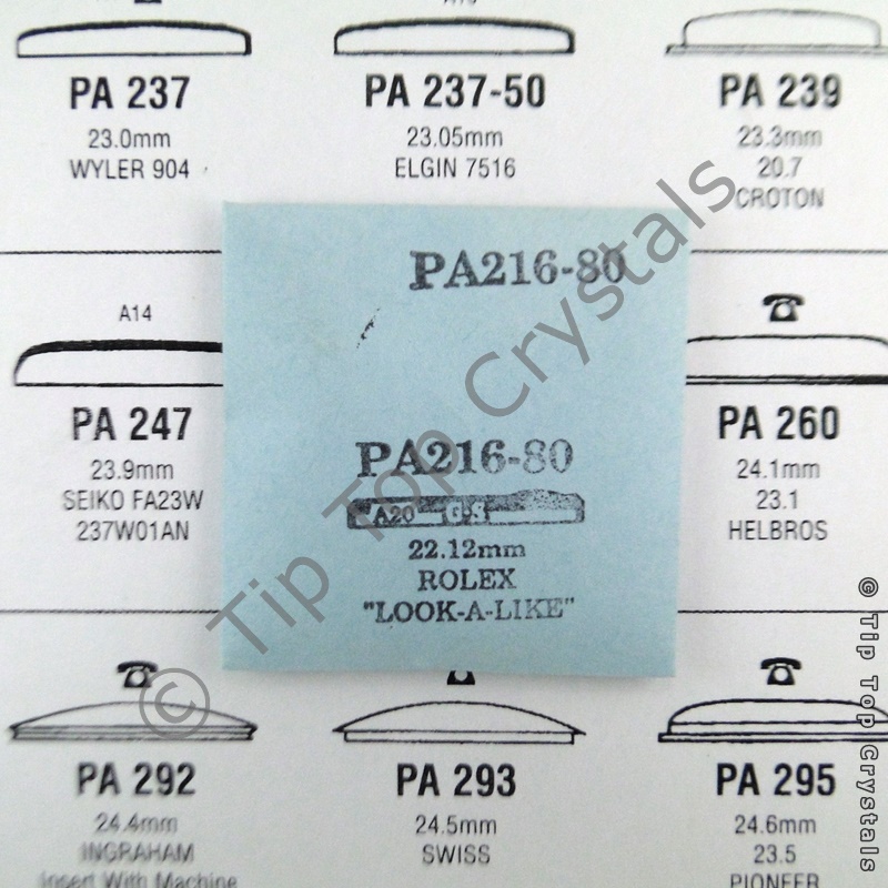 GS PA216-80 Watch Crystal - Click Image to Close