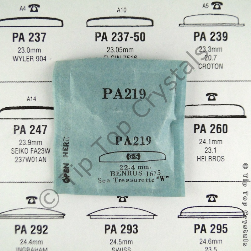 GS PA219 Watch Crystal - Click Image to Close