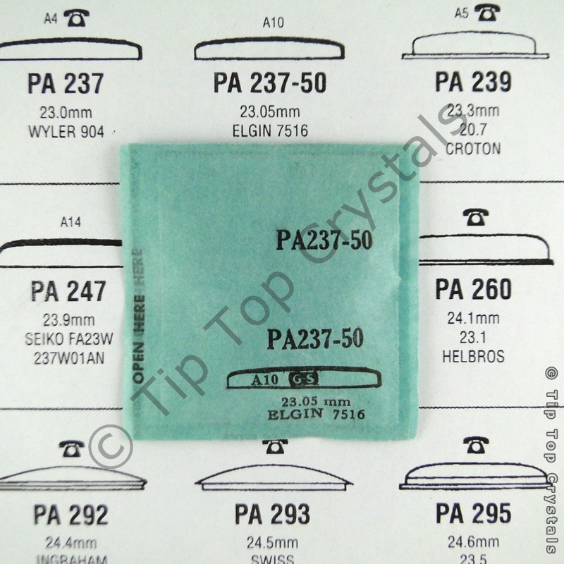 GS PA237-50 Watch Crystal - Click Image to Close