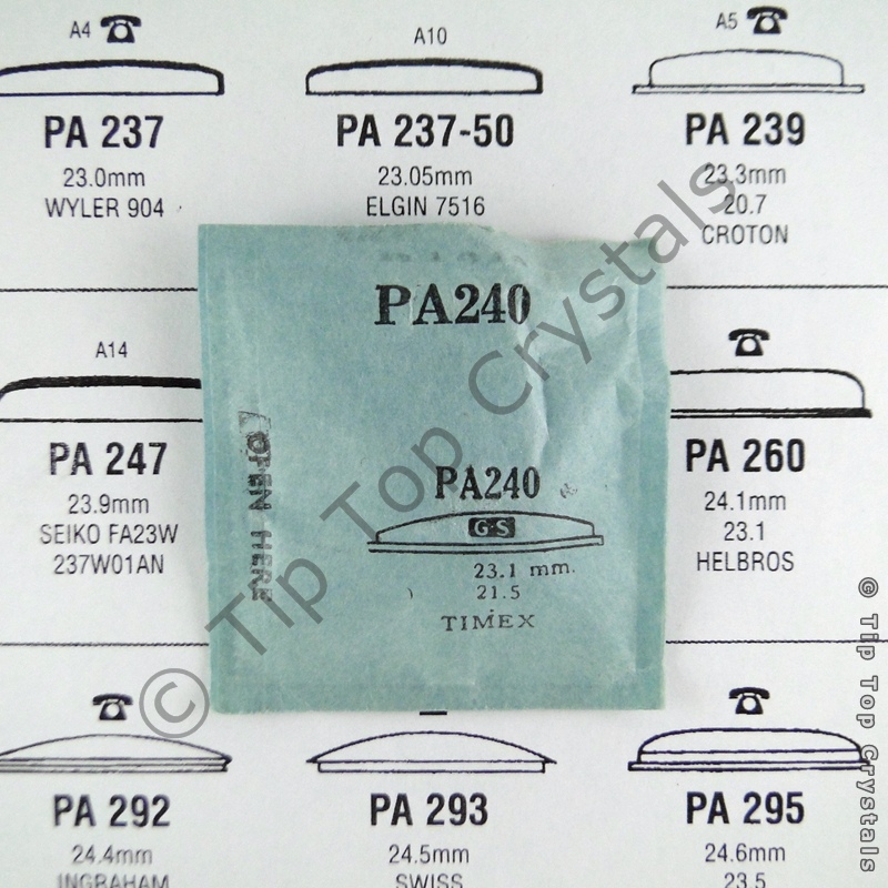 GS PA240 Watch Crystal - Click Image to Close