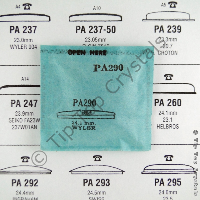 GS PA290 Watch Crystal - Click Image to Close