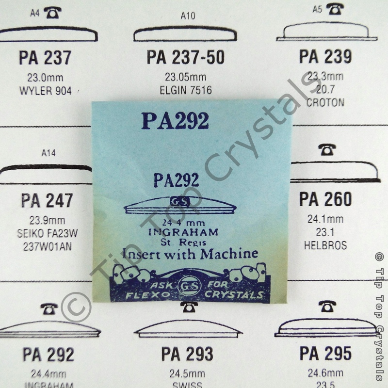 GS PA292 Watch Crystal - Click Image to Close