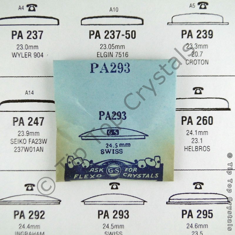 GS PA293 Watch Crystal - Click Image to Close