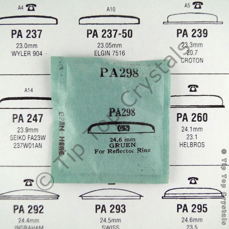 GS PA298 Watch Crystal - Click Image to Close