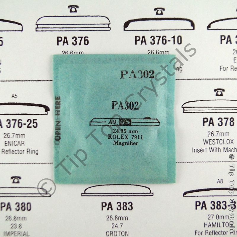 GS PA302 Watch Crystal - Click Image to Close