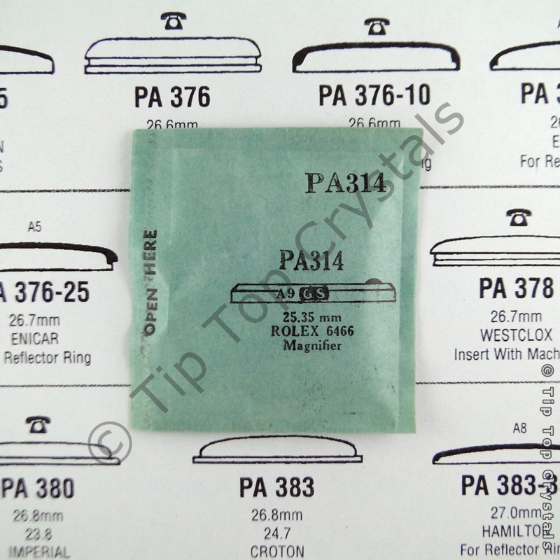 GS PA314 Watch Crystal - Click Image to Close