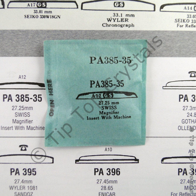 GS PA385-35 Watch Crystal - Click Image to Close