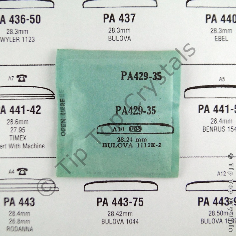 GS PA429-35 Watch Crystal - Click Image to Close