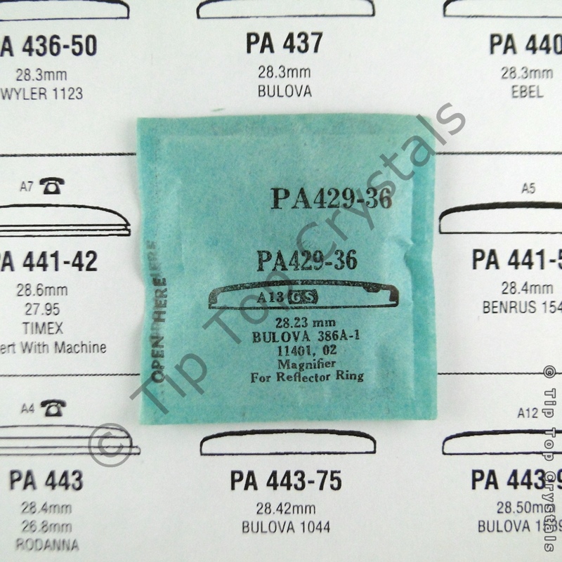 GS PA429-36 Watch Crystal - Click Image to Close