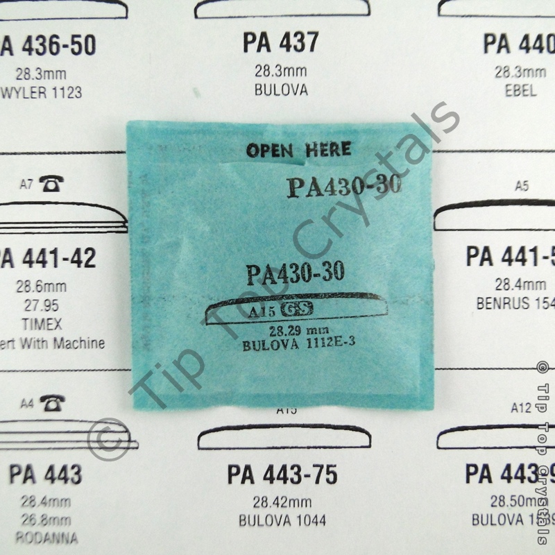 GS PA430-30 Watch Crystal - Click Image to Close