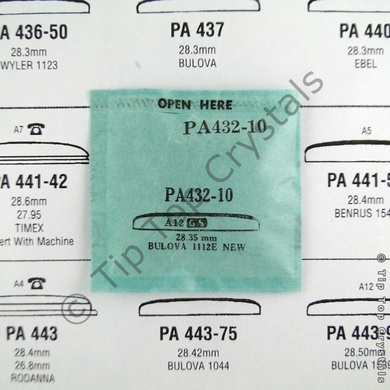 GS PA432-10 Watch Crystal - Click Image to Close