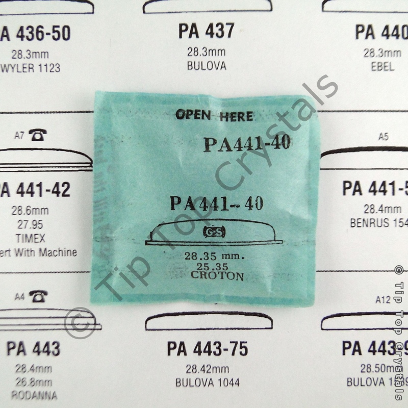 GS PA441-40 Watch Crystal - Click Image to Close