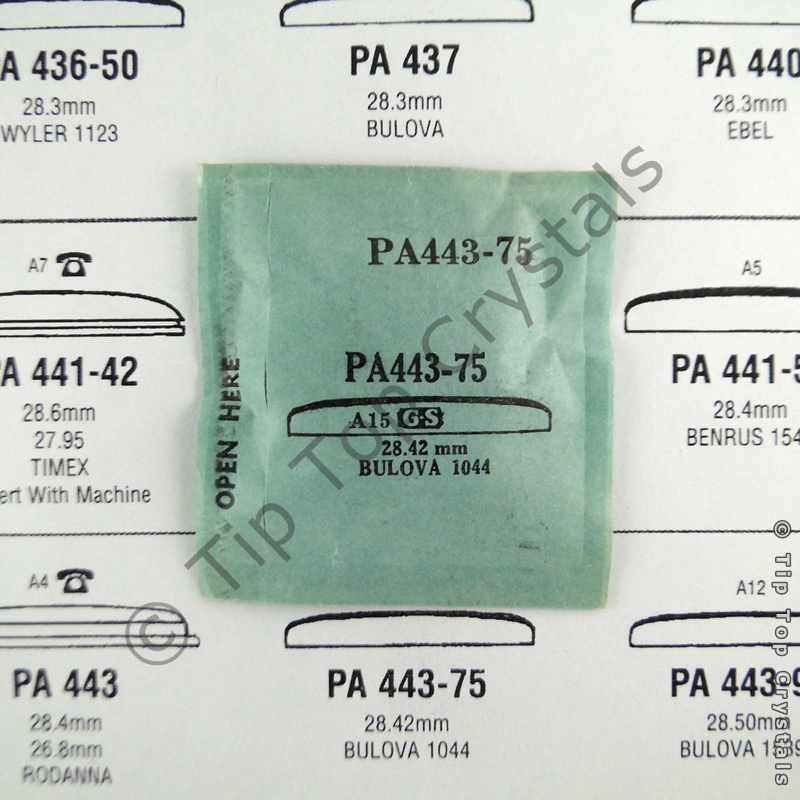 GS PA443-75 Watch Crystal - Click Image to Close
