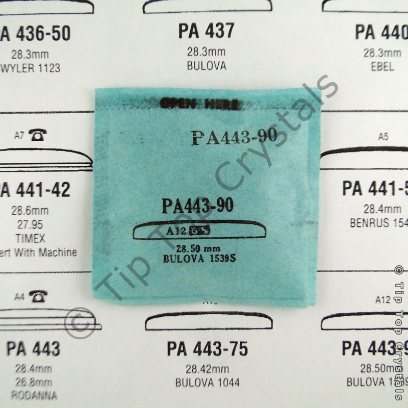 GS PA443-90 Watch Crystal - Click Image to Close