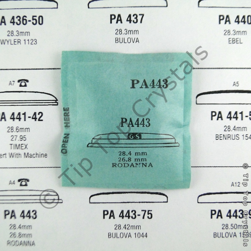 GS PA443 Watch Crystal - Click Image to Close