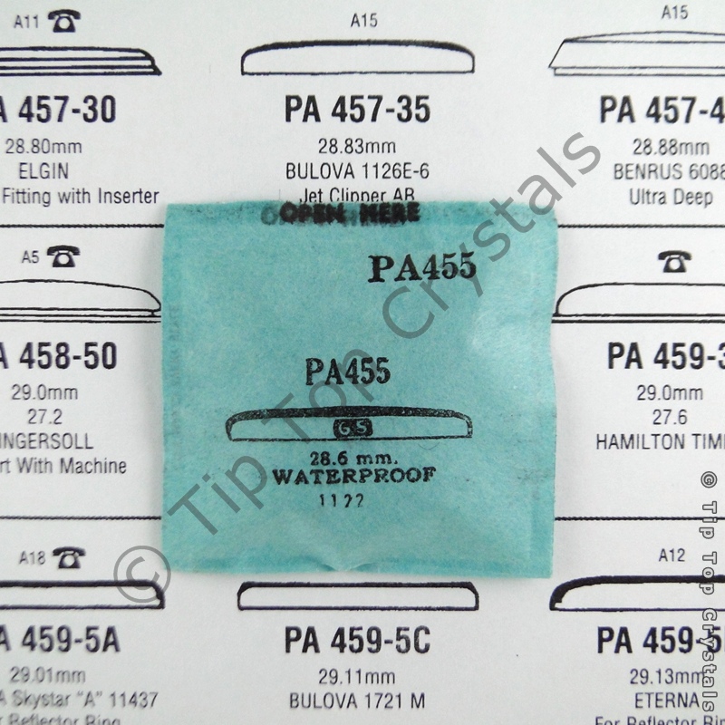 GS PA455 Watch Crystal - Click Image to Close