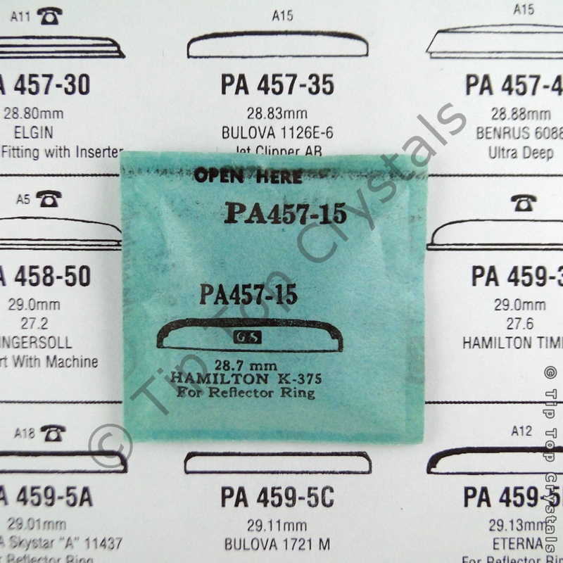 GS PA457-15 Watch Crystal - Click Image to Close