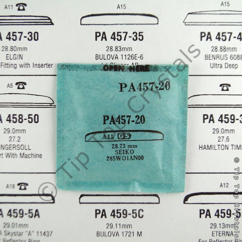 GS PA457-20 Watch Crystal - Click Image to Close