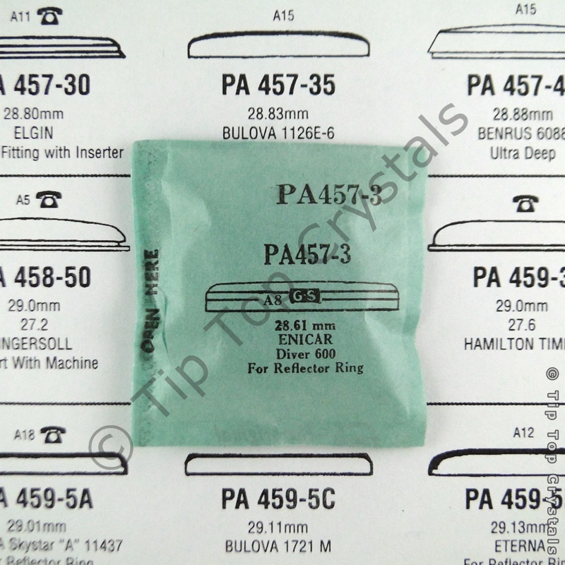 GS PA457-3 Watch Crystal - Click Image to Close