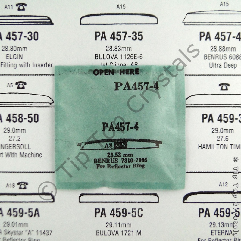 GS PA457-4 Watch Crystal - Click Image to Close