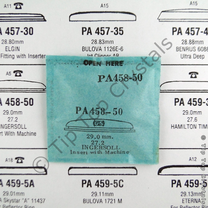 GS PA458-50 Watch Crystal - Click Image to Close