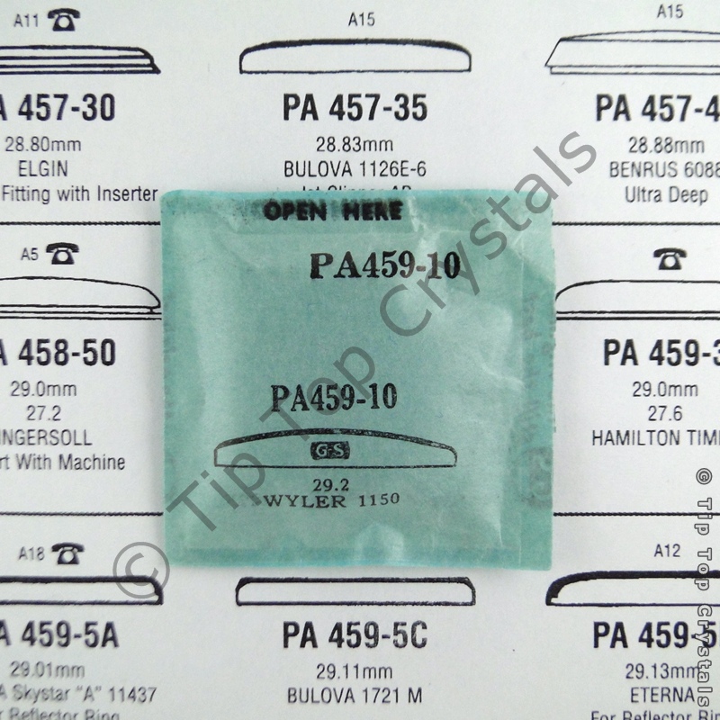 GS PA459-10 Watch Crystal - Click Image to Close