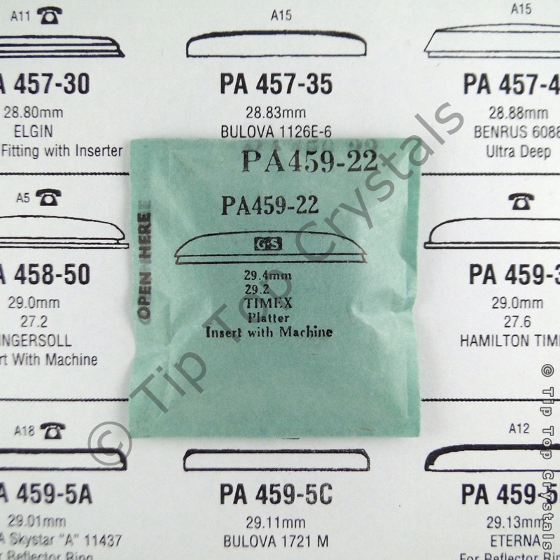 GS PA459-22 Watch Crystal - Click Image to Close