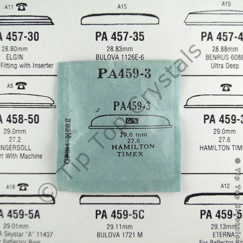 GS PA459-3 Watch Crystal - Click Image to Close