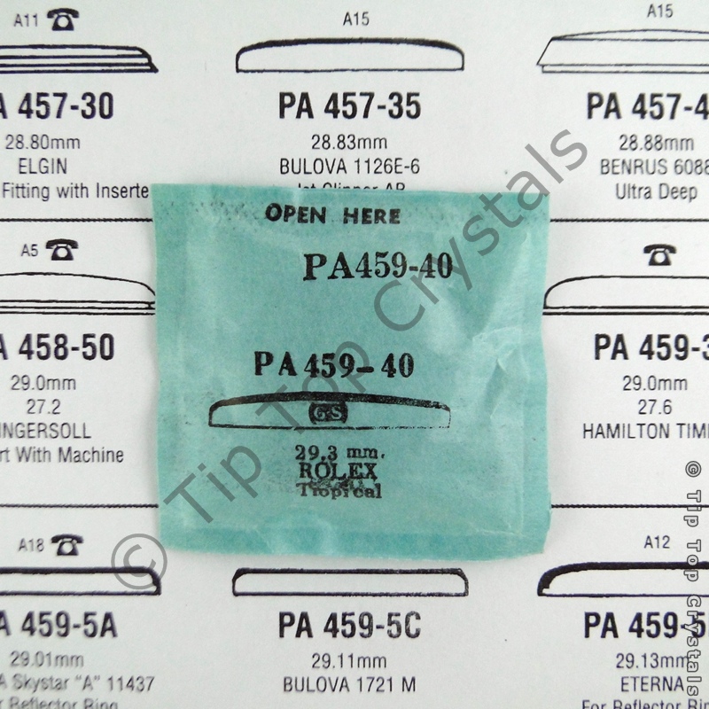 GS PA459-40 Watch Crystal - Click Image to Close