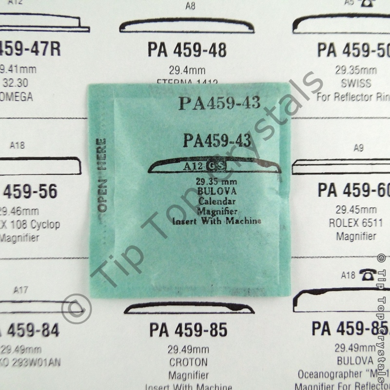 GS PA459-43 Watch Crystal - Click Image to Close