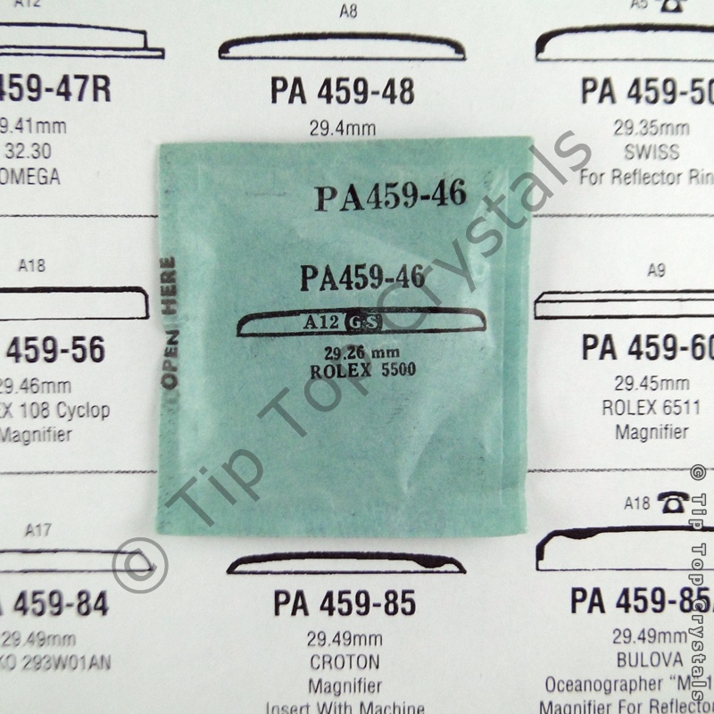 GS PA459-46 Watch Crystal - Click Image to Close