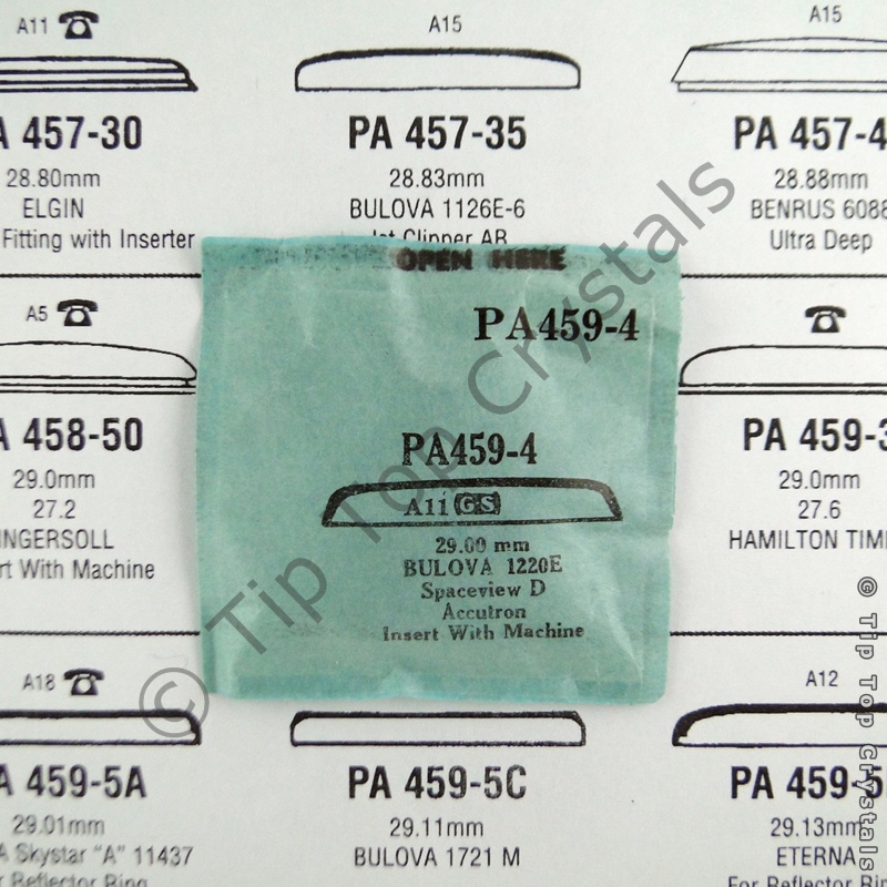 GS PA459-4 Watch Crystal - Click Image to Close