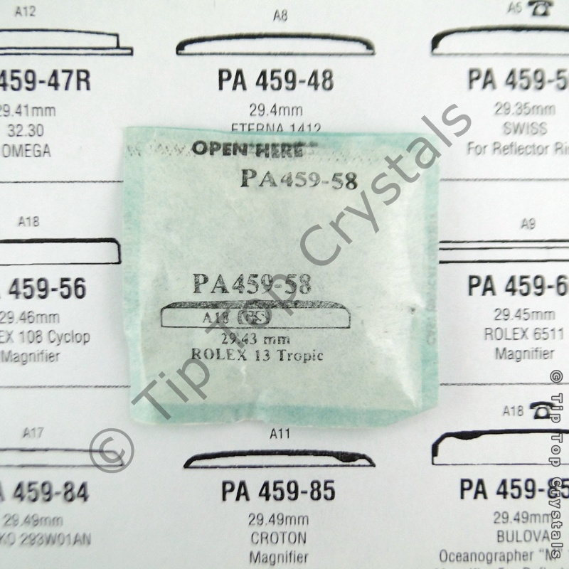 GS PA459-58 Watch Crystal - Click Image to Close