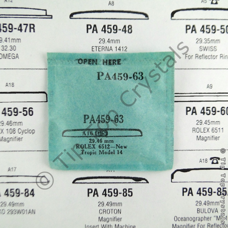 GS PA459-63 Watch Crystal - Click Image to Close