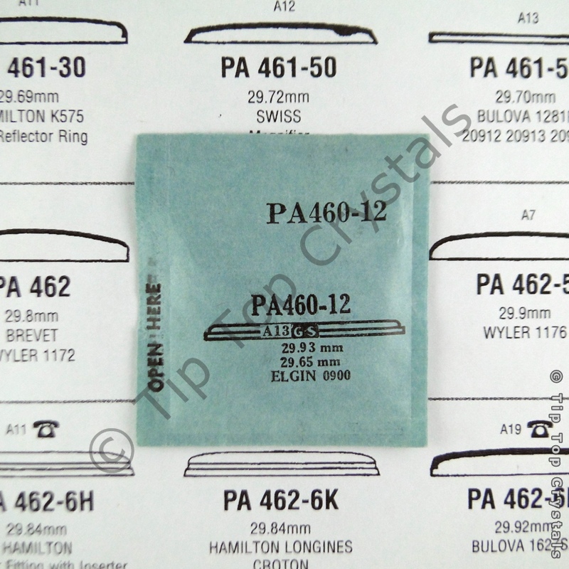 GS PA460-12 Watch Crystal - Click Image to Close