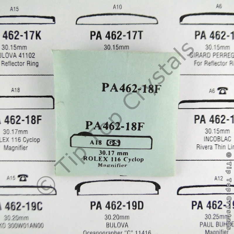 GS PA462-18F Watch Crystal - Click Image to Close