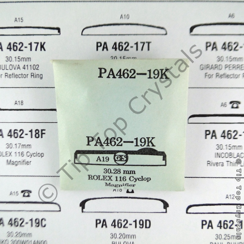 GS PA462-19K Watch Crystal - Click Image to Close